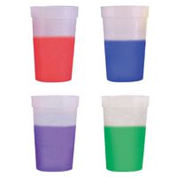 17oz Color Changing Stadium Cup, Set of 12, Frosted Assorted