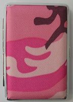 Eclipse Pink Leather Wrapped Camouflage Cigarette Case