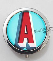 BlackKey Letter A Pattern 3-Compartment Decorative Pocket Gift Box Case Organizer for Pill, Color 1 -1082