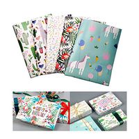PYHOT 20Pcs Gift Wrapping Paper-Unicorn,Alpaca,Cactus,Flamingo Pattern for Birthday,Holiday,Party,Christmas,Thanksgiving,Valentine's Day (19.6x27.5inch)