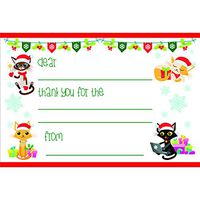 Holiday Cats Kid's Thank You Postcards (10)