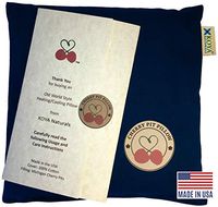 KOYA Naturals Heating Pad Microwavable - Cherry Pit/Stone/Seed Pillow Heat Pack for Neck, Muscles, Joints, Stomach Pain, Menstrual Cramps - Warm Compress Wrap - Moist Heat Therapy (Dark Blue)