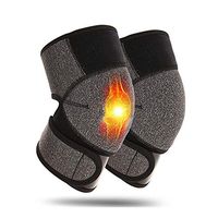 Heated Knee Brace Wrap Support, 1 Pair Heat Massage Knee Pads for Pain Relief Heat Massage Knee Pads Fits Knee Calf Leg Arm