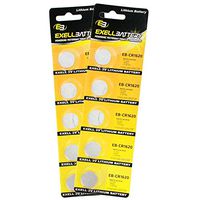 2X 5pack Exell EB-CR1620 3V Lithium Coin Cell Battery Replaces DL1620, ECR1620, BR1620, 280-208, DL1620B, BR1620-1W, CR1620-1W, KCR1620, LM1620, 5009LC, L08