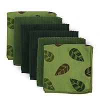 DII Microfiber Cleaning Towels Perfect for Kitchens, Dishes, Car, Dusting, Drying Rags, 12 x 12, Set of 4 - Green Leaves