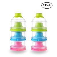 Accmor Baby Milk Powder Formula Dispenser, Non-Spill Stackable Snack Storage Container, BPA Free,3 Feeds (2 Pack)