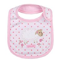 Lovely Sheep/Dots Cotton/PVC Adjustable Waterproof Baby Bib Pocket Bib 612"
