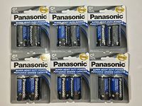 12Pc Size C Panasonic Batteries Super Heavy Duty Power Zinc Carbon