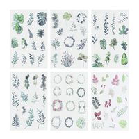 HEALLILY Washi Paper Sticker DIY Scrapbooking Sticker Bullet Journal Decorative Decal for Diary Photo Album Decor 24 Sheets