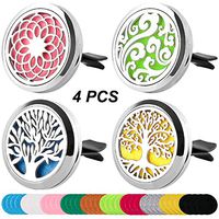 Maromalife 4 PCS Car Diffuser Vent Clip Essential Oil Car Vent Clip Diffuser Car Clip Aromatherapy Small Car Diffuser with 40 Felt Pads