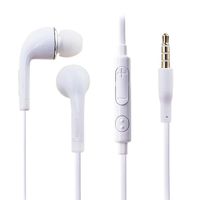 Eachbid Stereo Earphone Earbuds Bass Headphone Sports Headset with Mic for Samsung White