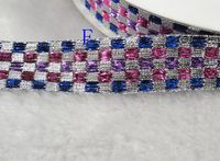 25y Woven Sparkle Glitter Ribbon Headband Clips Bow 20mm-(Pick Colour) (F)