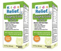 Kids Relief Cough & Cold Syrup, 3.4-Ounce Bottle (Pack of 2)