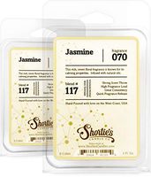 Shortie's Candle Company Pure Jasmine Wax Melts Multi Pack - 2 Highly Scented Bars - Made with Essential & Natural Oils - Flower & Floral Air Freshener Cubes Collection