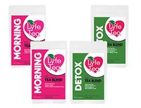 28 Day Teatox Natural Weight Loss (2 Morning Tea and 2 Detox Tea) - Herbal Cleanse Loose Leaf - Aid Digestion, Boost Energy, Elevate Mood, Suppress Appetite - Lyfe Tea