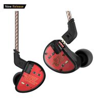 KZ AS10 Five-Driver Stereo High Fidelity in-Ear Musicians' Monitors Removable Braided Audio Cable (Black Without Mic)