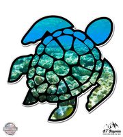 GT Graphics Sea Turtle Underwater Coral Reef - 12" Vinyl Sticker Waterproof Decal