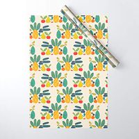 Society6 Wrapping Paper, Pack of 5, Fruits by Picomodi