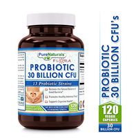 Pure Naturals Probiotic 30 Billion with 13 Best Probiotics Strains Including Acidophilus, plantarum, etc. *Supports Digestive & Immune Health *120 Veggie Capsules
