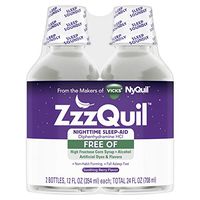 ZzzQuil Nighttime Sleep Aid, Alcohol Free Soothing Mango Berry Liquid, 12 fl oz (2 Pack)