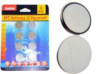 Batteries 8 pcs 3V Powercell Cr2032 Rc2025 Cr2016, Case of 144