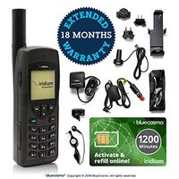 BlueCosmo Iridium 9555 Satellite Phone & 1200 Minute 2 Year Global Prepaid SIM Card - Voice, SMS Text Messaging - Rollover - Online Activation - 24/7