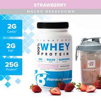 Bodybuilding Signature 100% Whey Protein Powder | Strawberry | 25g of Protein per Serving | 5 lbs