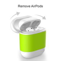 Funxim AirPods Case Wireless Charging Case Protective Cover Qi Standard for Apple AirPods Compatible with Any Qi Wireless Charger (Green)