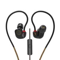 WishLotus Copper Driver HI-FI Sports Headphones Stereo Headset Earphone In-Ear Earbuds with Foam Eartips for Smartphone Apple iPhone iPad iPod Samsung HTC LG MP3/4 Tablet etc (ATE-S with Microphone)