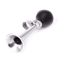 AUTUT Bike Bugle Horn Retro Clown Horn Metal Air Horn with Squeeze Bulb for Bicycle Golf Cart, Silver