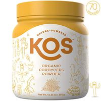 KOS Organic Cordyceps Powder - Endurance & Immunity Enhancing Cordyceps Mushroom Powder - USDA Organic, Energy Supporting Plant Based Ingredient, 350g, 70 Servings