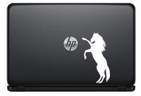 Horse Silhouette Version 14 Vinyl Decal Sticker for Computer MacBook Laptop Ipad Electronics Home Window Custom Walls Cars Trucks Motorcycle Automobile and More (White)