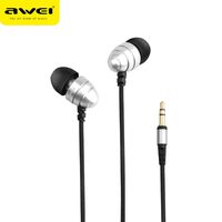 AutumnFall 3.5mm In Ear Earphone Super Bass Noise Isolating Headphone for iPhone/Sony/Sumsung (silver)