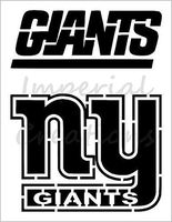 NEW YORK GIANTS Ny Football Team 8.5" x 11" Stencil Plastic Sheet S98