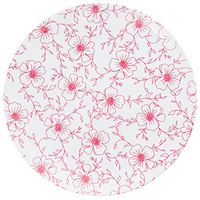Trendables Premium 8 Inch. Disposable Plastic Plates, Food Grade Plastic Salad/Dessert Plates - Flora Design - 40 Pack