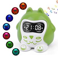 White Noise Sound Machine for Baby Kid Toddler, Sleep Trainer & Time to Wake Digital Alarm Clock for Bedroom,Portable Sleep Soother Night Light with 9 Sounds & Lullaby,Timer,Battery Operated/Plug in