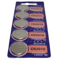 Sony CR2016 3 Volt Lithium Manganese Dioxide Batteries, Genuine Sony Blister Packaging (25 Pieces)