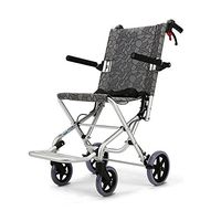 Weccan Wheelchair Lightweight Folding Portable Transport Chair with Bags Solid Tires Seatbelt Hand Brakes Comfortable Armrest Seat Heavy Duty Swing Away Foot Rrests for Men and Women Gray