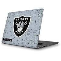 Skinit Decal Laptop Skin for MacBook Pro 13 (2013-15 Retina Display) - Officially Licensed NFL Oakland Raiders - Alternate Distressed Design