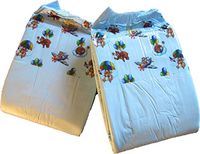 2 Diapers - DC Idyl (2017) - Medium/Large - Light Blue Theme! Plastic-Backed Adult Baby (Medium, Add Scent ($1))