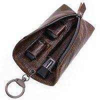 VEEAPE Universally Genuine Leather JUUL Pouch with Keyring Multiple Use Portable Vape Holster Carrying Case for JUUL, MLV PHIX, Smok fit Kit, INFINIX Kit