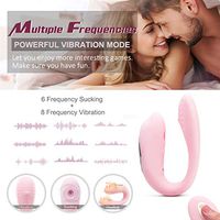 Clitorials G Point Sucking Toys for Womens Hands Free Invisible Wearable U Shape Device for Pants Wireless Remote Strapless Sexy Lingerie for Women Multi Vibration