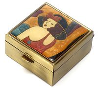 Speert Durable & Portable Metal Pill Boxes Model 9350 in Antique Brass