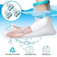 Bridawn Long Arm Cast Cover for Shower Waterproof Cast Protector Adult with 3 Clips Reusable Sleeve Bag for Broken Hands Wrist Finger Wounds Burns Dressings Splint Surgeries （24.4 inchs Full Arm）