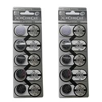 eCoreCell (10pcs) CR2025 5003LC 3V 3 Volt Lithium Single Use Non-Rechargeable Button Coin Cell Battery