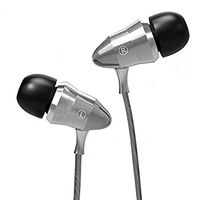 856store Waterproof 3.5mm Durable Bass Music Wire in-Ear Headset Microphone Control Earphone Earbuds - Black Grey for iPhone, iPad, iPod, Mp3 Players, Samsung Etc