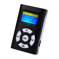 Yameeni Monochrome Screen Button Plug-in Card MP3 Charging Portable Mini Music Player with Charge Cable
