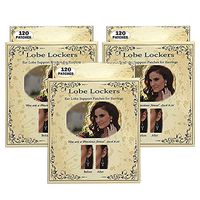 Lobe Lockers Ear Lobe Support Patches & Stabilizers for Wearing Heavy Earrings - 120 Lift Repair Stickers - 1 Pair of Bullet Clutch with Safety Pad Backs