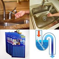 BIRD WORKS 12 PCS/Bag Sani Cleaing Sticks Keep Your Drains Pipes Clear And Odor Home Cleaning Sewer Drain Cleaner Drain Clog Remover: Blue ocean flavor