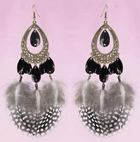 1 pair Feather bronze ornament tear drop bead charm hook earrings new arrive Best Jewerly Accessories Stylish Womens Designer Novelty Pendant Girls Bangle